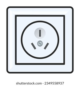Socket of switch vector icon.Color vector icon isolated on white background socket of switch.