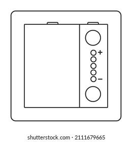 Socket of switch vector icon.Outline vector icon isolated on white background socket of switch.