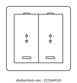 Socket of switch vector icon.Outline vector icon isolated on white background socket of switch.