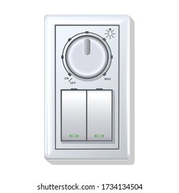 Socket of switch vector icon.Realistic vector icon isolated on white background socket of switch.