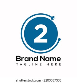 Socket Template On 2 Letter. Socket  Logo Design Concept