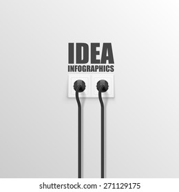 Socket with two forks. Vector Illustration