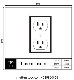 Socket Vector icon.