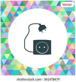 Socket Vector icon.