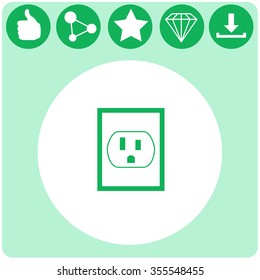 Socket Vector icon.