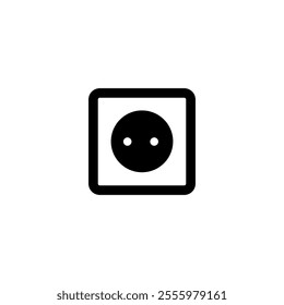 Socket, vector icon. Black socket, socket mark.