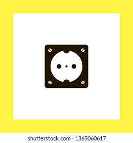 socket vector icon. flat design