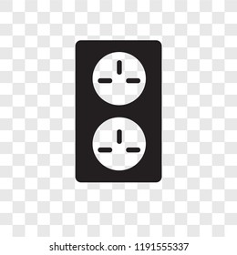 Socket vector icon isolated on transparent background, Socket transparency logo concept