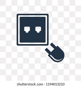 Socket vector icon isolated on transparent background, Socket transparency concept can be used web and mobile