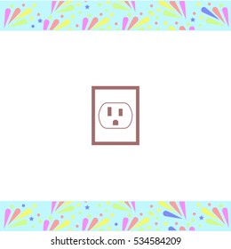 Socket vector icon on white background. Isolated illustration. Business picture.