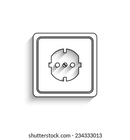 Socket  - vector icon with shadow