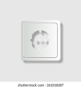  Socket   - vector icon with shadow