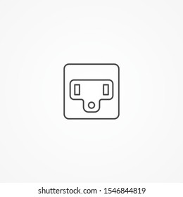 Socket vector icon sign symbol