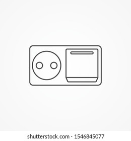 Socket vector icon sign symbol