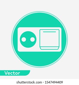 Socket vector icon sign symbol