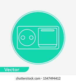 Socket vector icon sign symbol