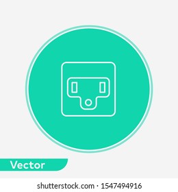 Socket vector icon sign symbol