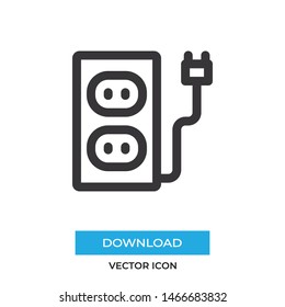 Socket vector icon, simple socket sign.