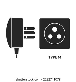 Socket vector icon.Black vector icon isolated on white background socket.