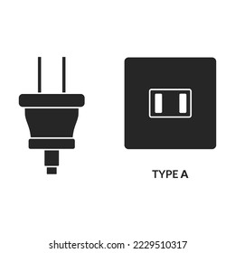 Socket vector icon.Black vector icon isolated on white background socket.