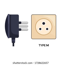 Socket vector icon.Cartoon vector icon isolated on white background socket.