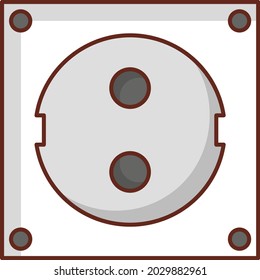 socket Vector illustration on a transparent background. Premium quality symbols. Vector Line Flat color  icon for concept and graphic design.