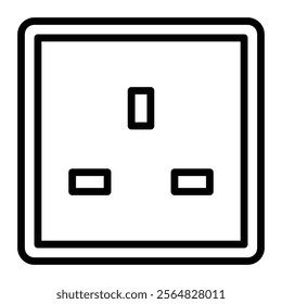 Socket Vector Line Icon Design