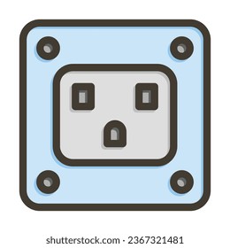 Socket Vector Thick Line Filled Colors Icon For Personal And Commercial Use.
