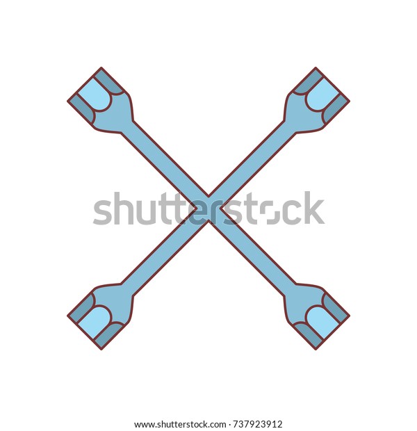 Socket wrench icon.\
Cartoon illustration of Socket wrench vector icon for web isolated\
on white background