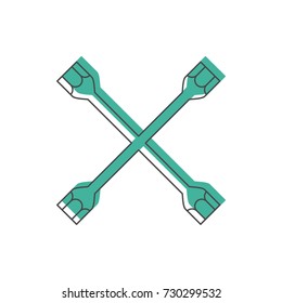 Socket wrench icon. Doodle illustration of Socket wrench vector icon for web isolated on white background