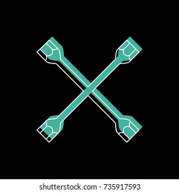 Socket wrench icon. Doodle illustration of Socket wrench vector icon for web isolated on black background
