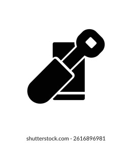 Socket Wrench Icon Flat Black Solid Minimal