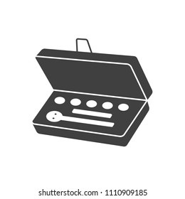 Socket wrench icons in black and white. Automotive vehicle maintenance service. Vector illustrations.