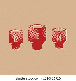 Socket wrench icons in halftone style. Automotive vehicle maintenance service. Grunge background vector illustration.