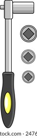 Socket wrench steel mechanic
 vector 