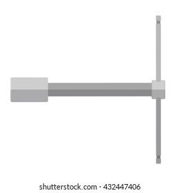 Socket wrench. Vector illustration of flat socket wrench on a white background isolate. Tool 
for repair. Stock vector