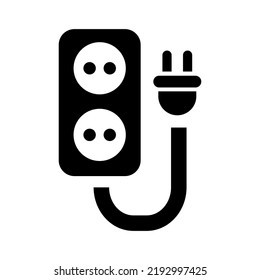 Sockets and plugs set. White electrical connectors and holes line connection current supply single and double plastic connector for euro equipment and industrial devices. Isolated on a blank backgroun