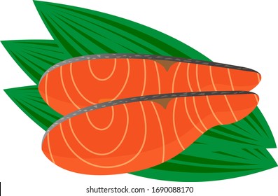 Sockeye fillet vector illustration . 