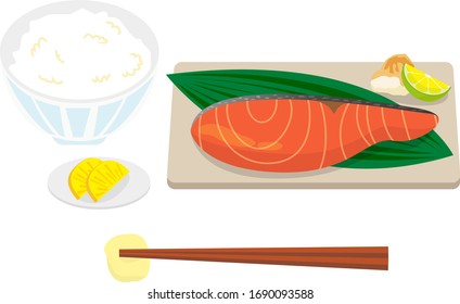 Sockeye fillet vector illustration . 
