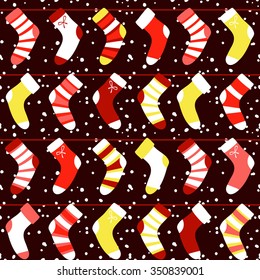Socks. Abstract pattern. New year.Vector design