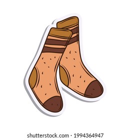 socks accessory sticker isolated icon