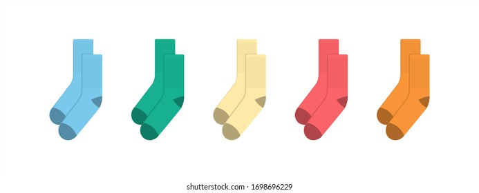 Socks For Adults And Children. Kids Colorful Rainbow Socks. Child Clothing And Apparel. Kid Fashion. Socks Set.