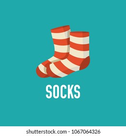 Socks art icon. Socks classic background. Socks illustration concept. 