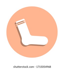 Icono de placa de calcetines. Glifo simple, vector plano de iconos de ropa para ui y ux, sitio web o aplicación móvil