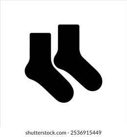 Calcetines Ilustración vectorial de silueta negra sobre fondo blanco