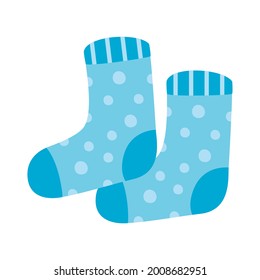 ropa de calcetines azul y punteada