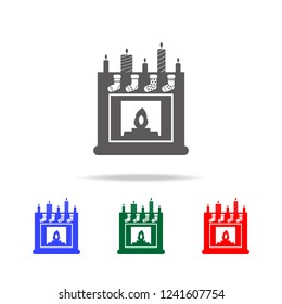 socks by fireplace icon. Elements of Christmas holidays in multi colored icons. Premium quality graphic design icon. Simple icon for websites, web design, mobile app