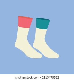 Socks Cartoon Flat Vector Illustration