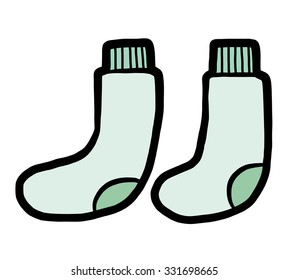 socks / cartoon vector and illustration, hand drawn style, isolated on white background.