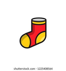 Socks Chrismas icon for web, mobile, gadget, brand, christmas concept